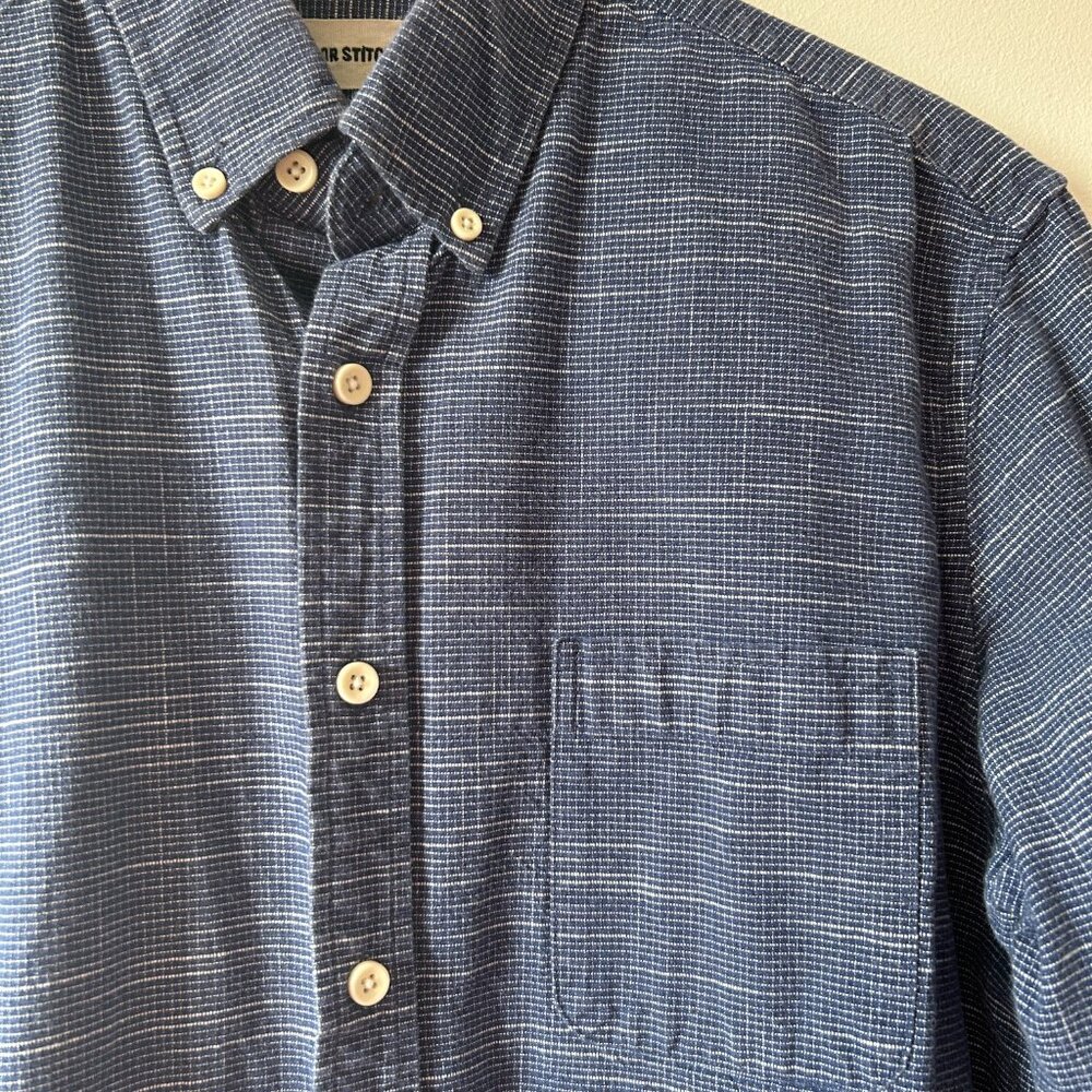 Taylor Stitch Navy Blue Long Sleeve Button Down Shirt